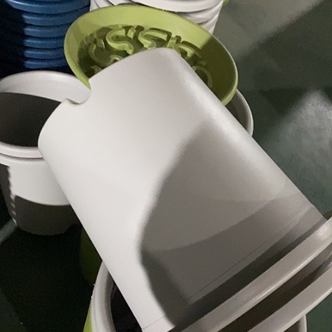 树脂四季7号微瑕灰白无托6个