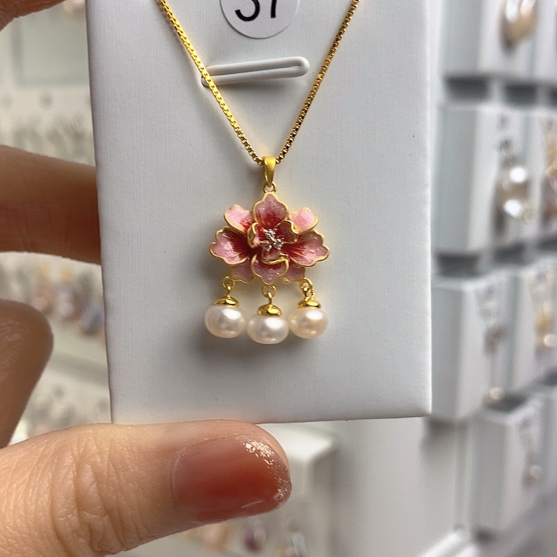 淡水珍珠颈饰合金