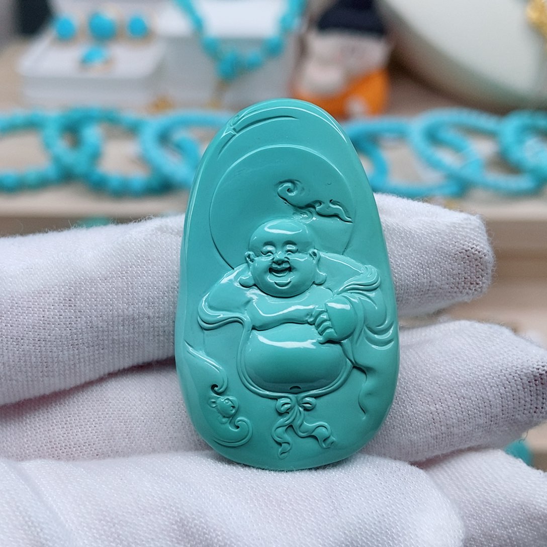 绿松石雕刻件未镶嵌