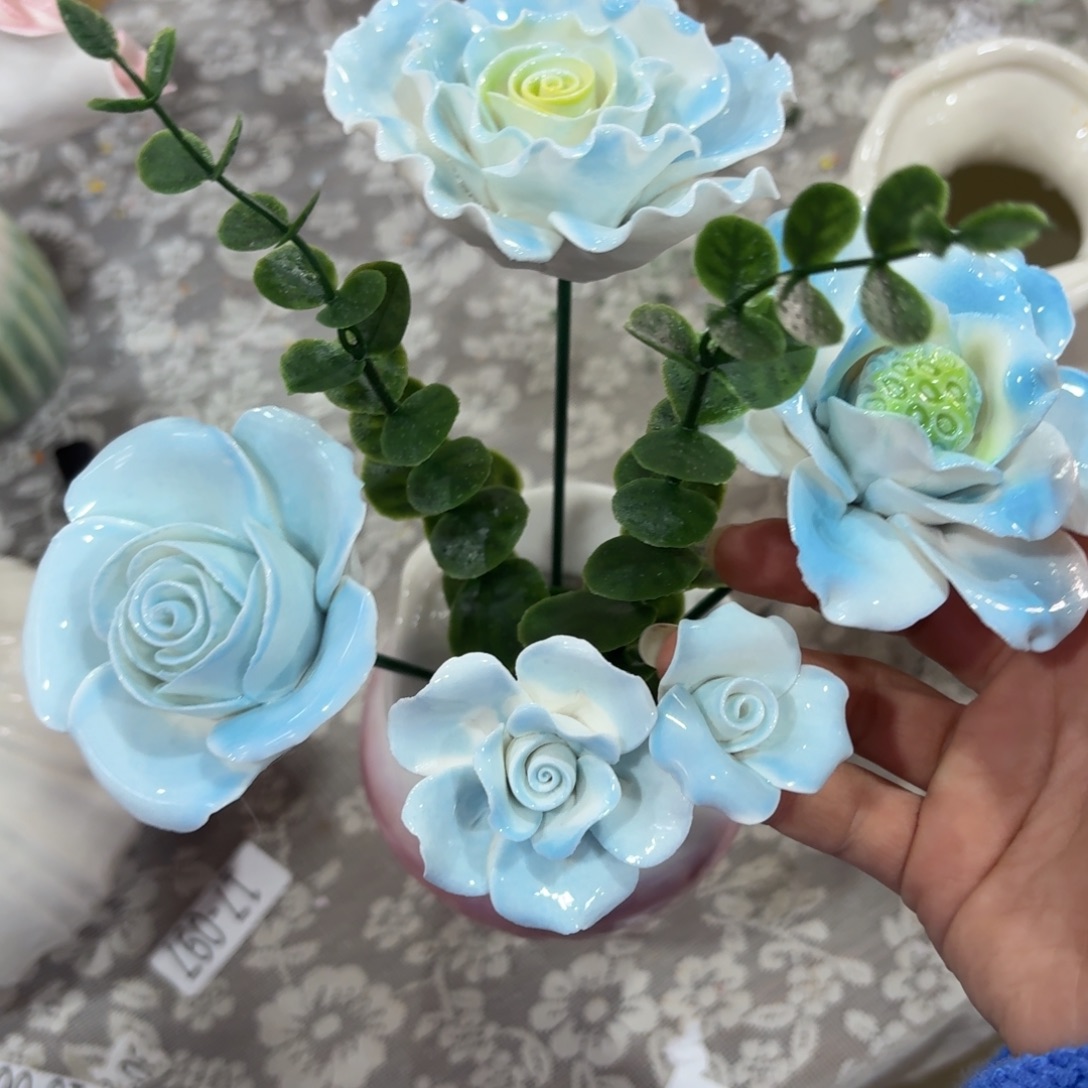 陶瓷花拍满20元发货，随意退款拉黑