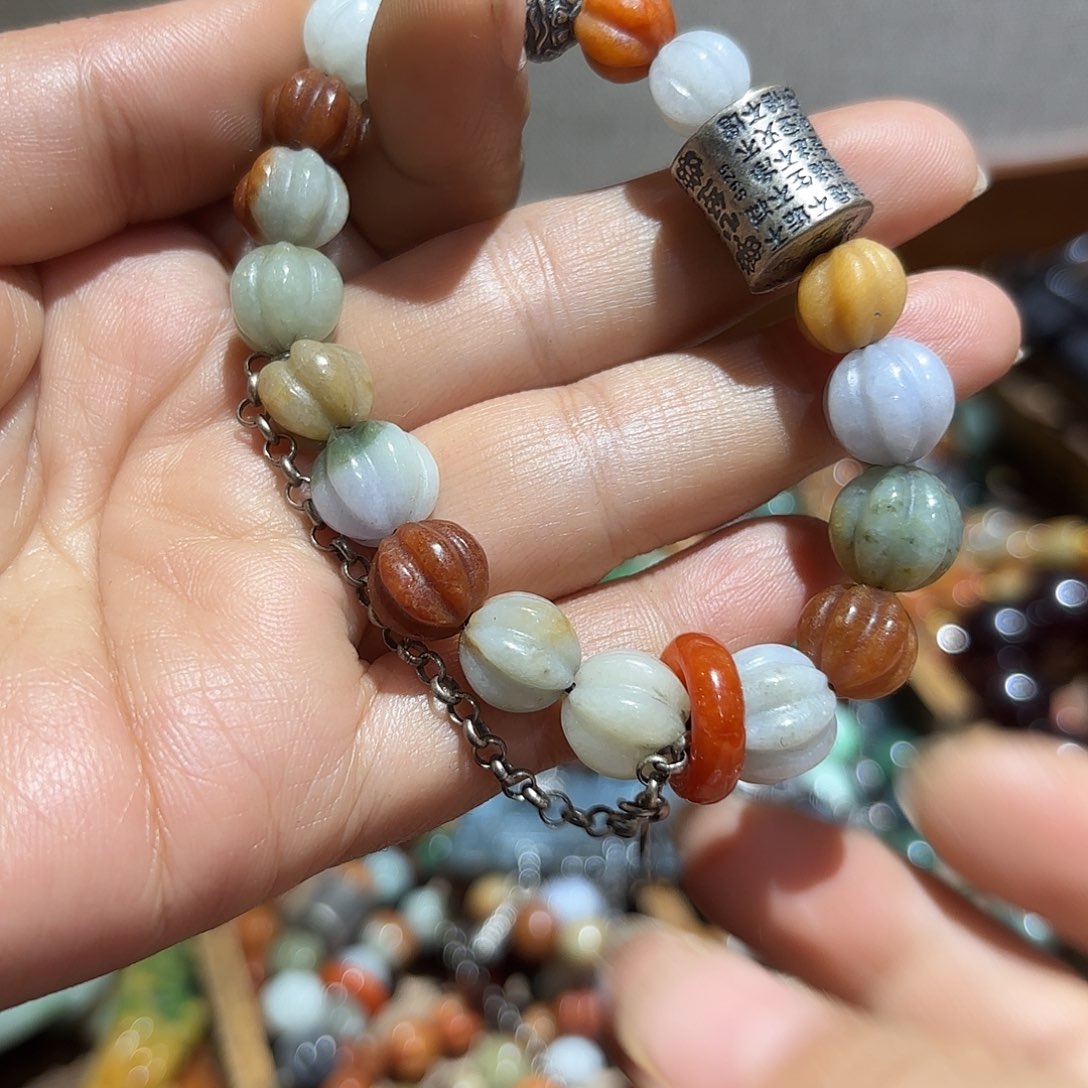 翡翠手链未镶嵌原创