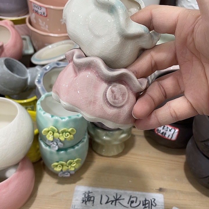 陶瓷花盆凑12米包邮