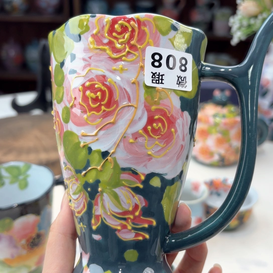 景德镇手绘高温釉下彩陶瓷茶具