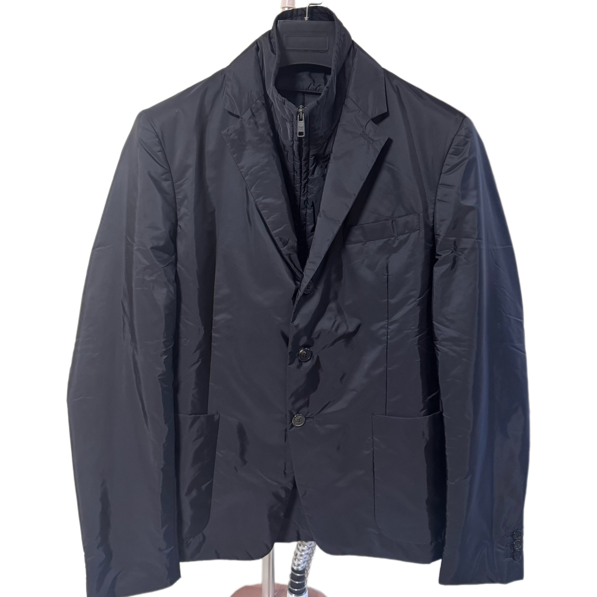 未使用 Prada/普拉达 1122普拉达可拆领棉服西装/48/全新