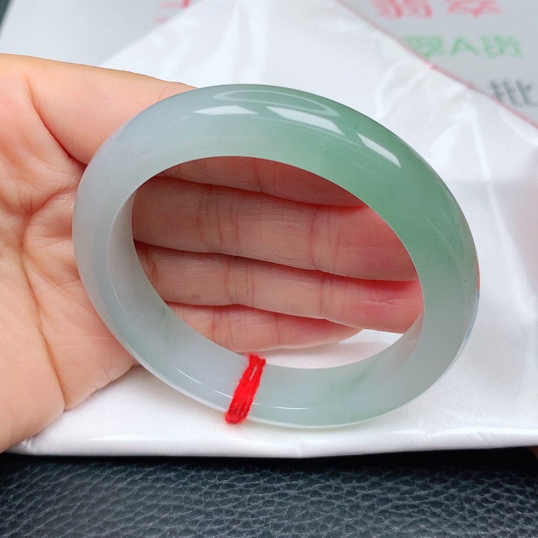 未镶嵌手镯翡翠一抹湖水绿45