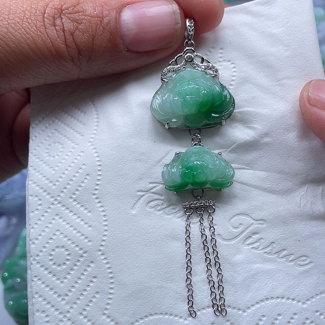 颈饰未镶嵌翡翠翡玉缘翡翠