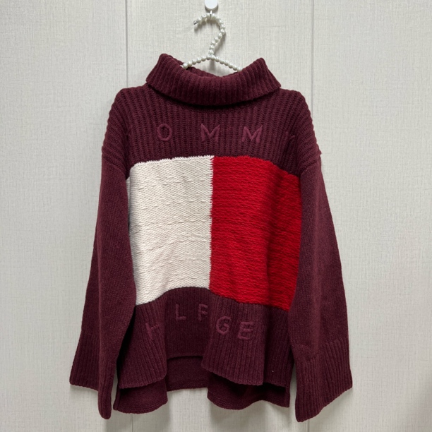 tommy hilfiger/汤米 to116（剪标款）拼色针织毛衣 时尚休闲