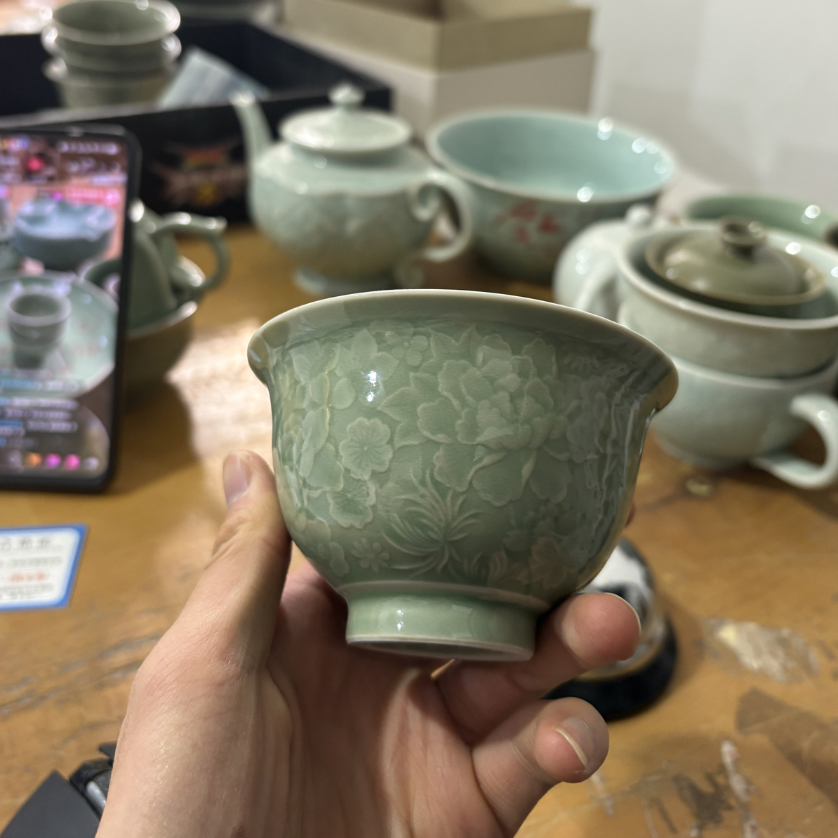 微瑕处理  百花盖碗（身子）  一个