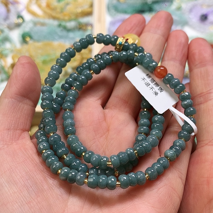 翡翠手链未镶嵌手串