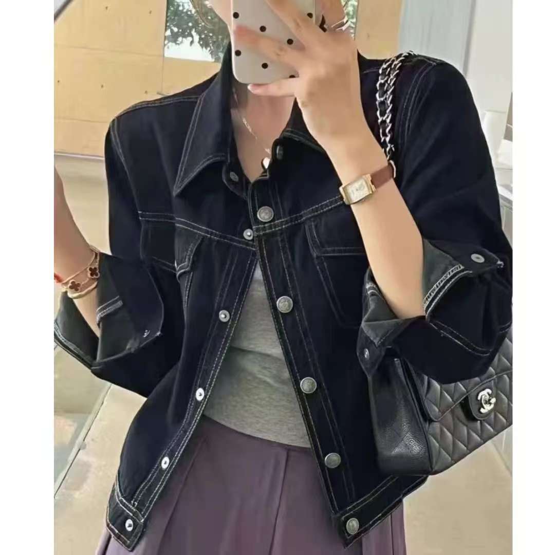 牛仔外套女2025年春秋新款时尚洋气短款港味百搭长袖上衣夹克