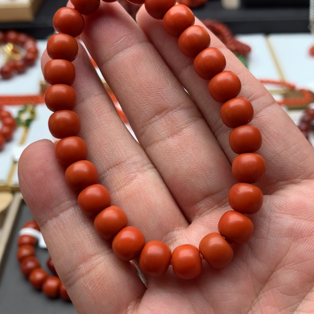 南红玛瑙手链未镶嵌