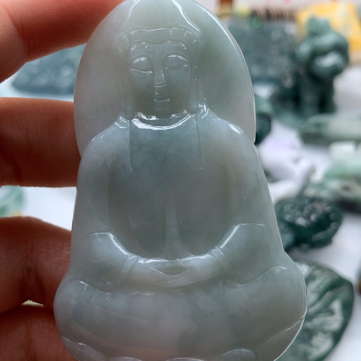 翡翠颈饰未镶嵌保真天然A货翡翠