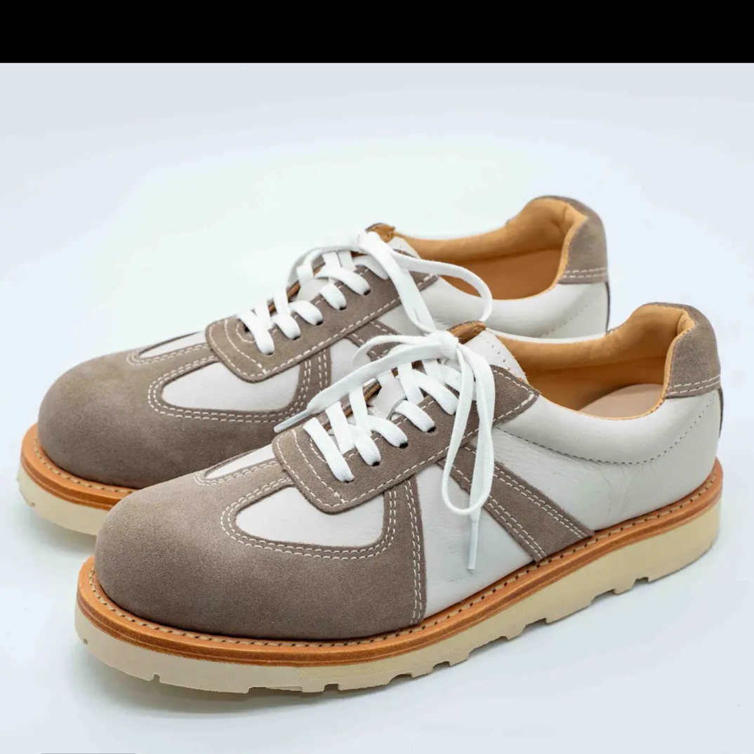 新款低帮德训鞋固特异工装头层牛皮吸汗透气防滑大底