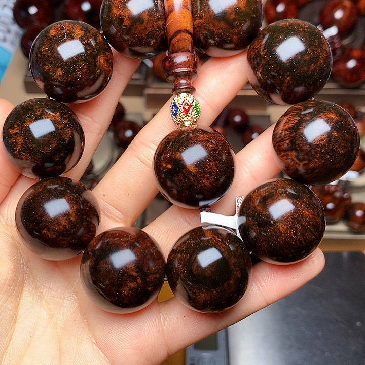 花梨木类手串/手链黄花梨风化料老挝花梨土埋料2.5