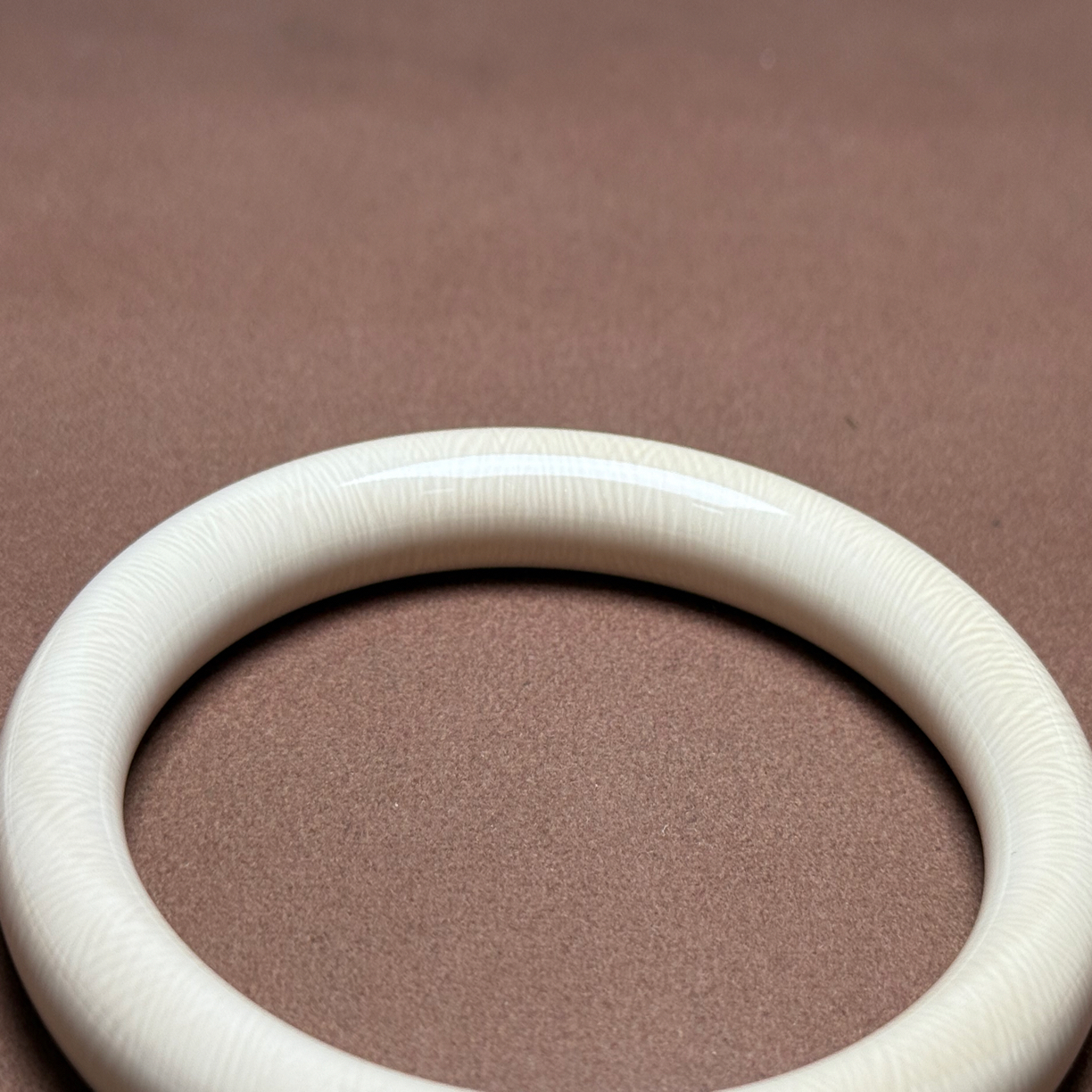 天然猛犸象牙圆条手镯1.0规格