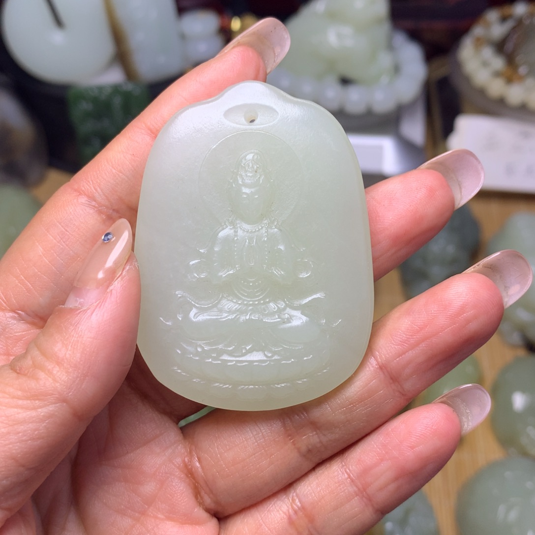 和田玉未镶嵌挂件