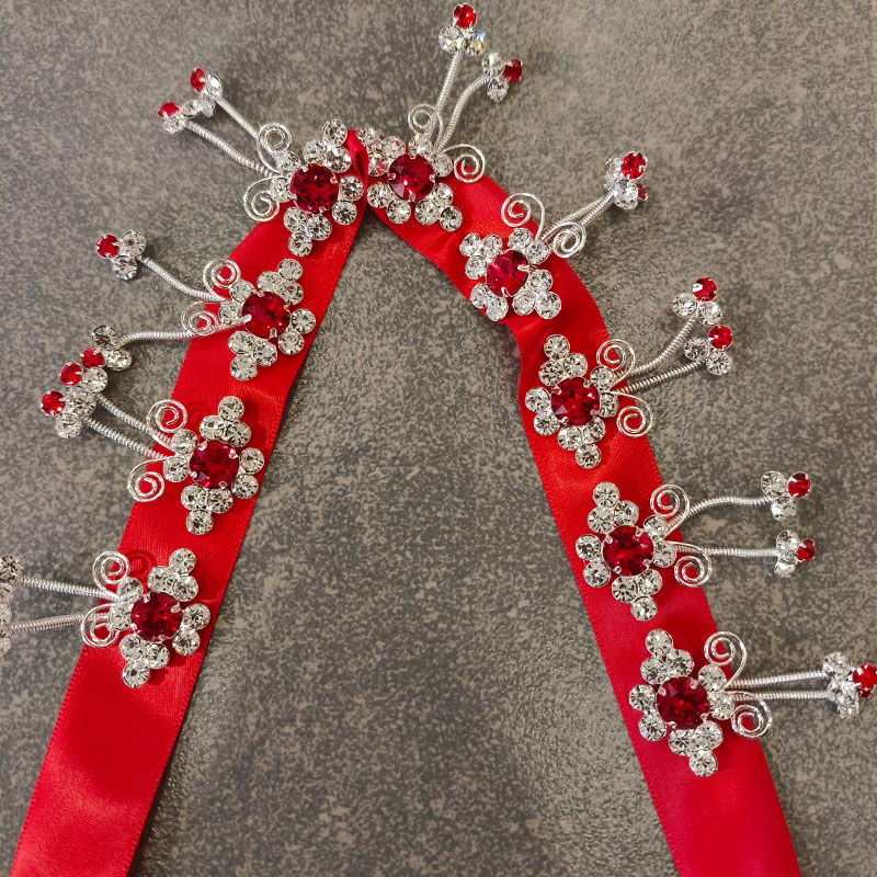 戏曲泡条捷克钻蝴蝶款泡带戏剧头面头饰京剧青衣花旦小姐包头用品