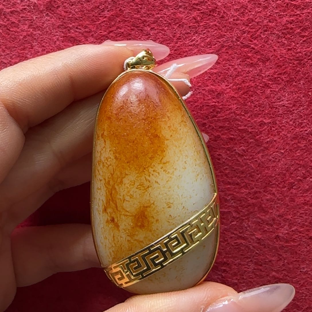 和田玉未镶嵌挂件