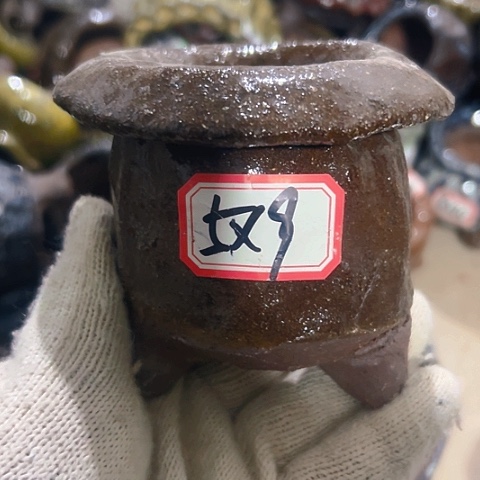红陶粗陶花盆手工