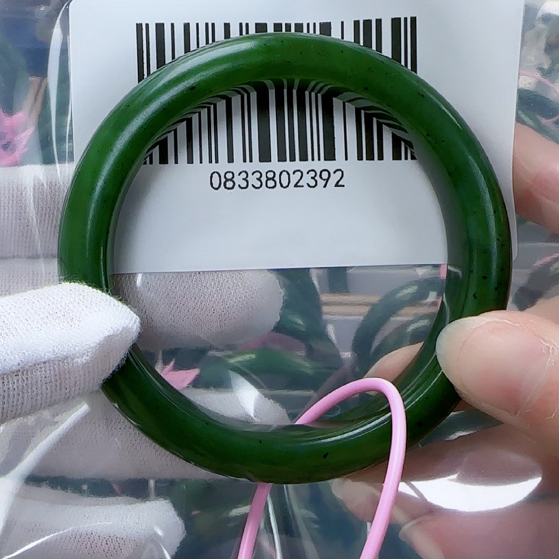 和田玉（碧玉）手镯未镶嵌5859包容