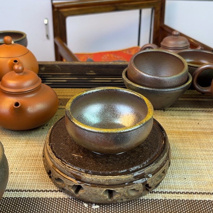 紫砂茶壶底槽清柴烧120cc