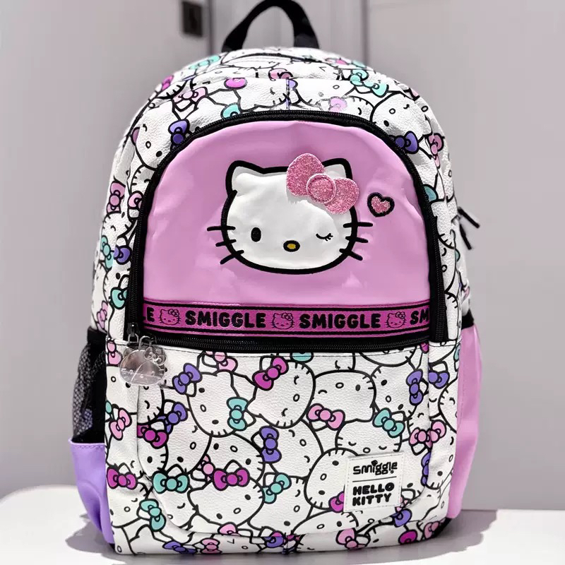 双根超轻卡通风女猫双肩竖式书包小学生卡通肩包女孩