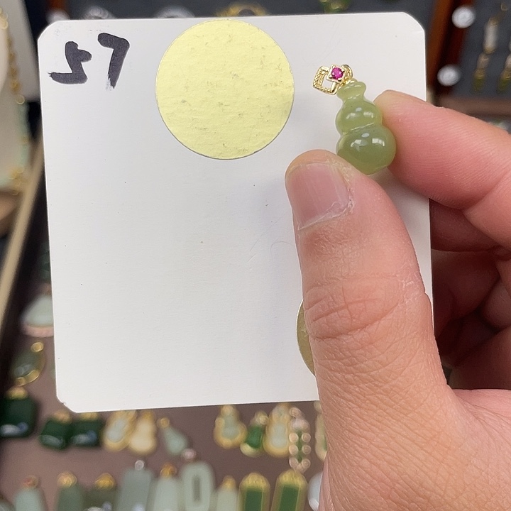 和田玉颈饰银S925镶嵌和田玉57