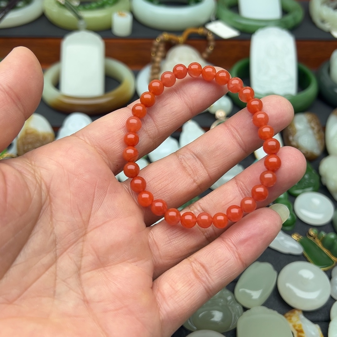 南红玛瑙未镶嵌手串