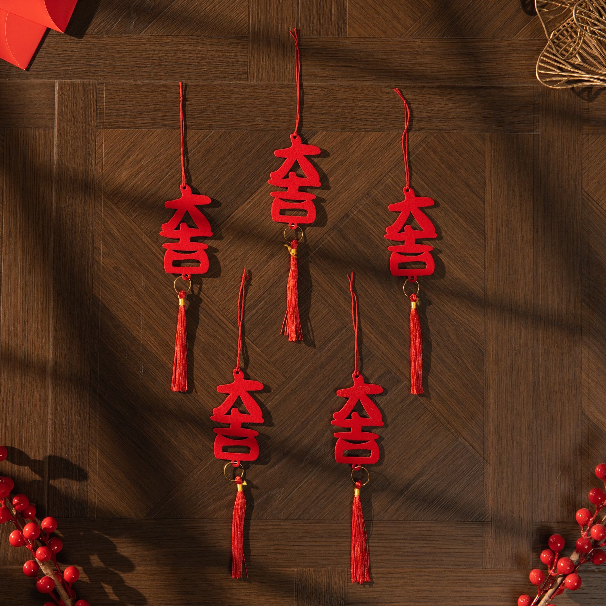 【小银柳】2026马年春节树挂饰吊坠客厅室内外布置挂件