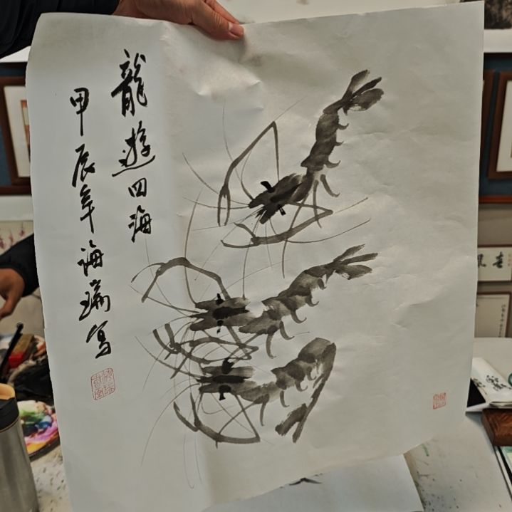 国画贾海瑞老师现场定制