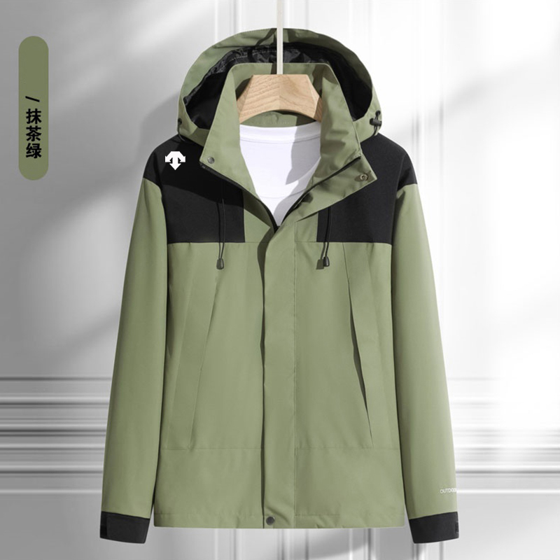 奥特莱斯撤柜 | 迪桑家秋冬男女连帽冲锋衣户外纯色休闲保暖外套
