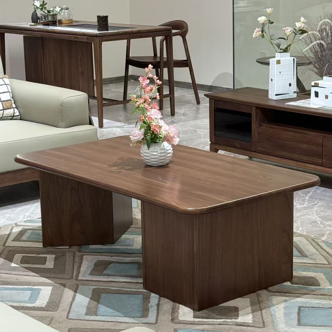 【东南亚黑胡桃】8887茶几客厅1350*740*460