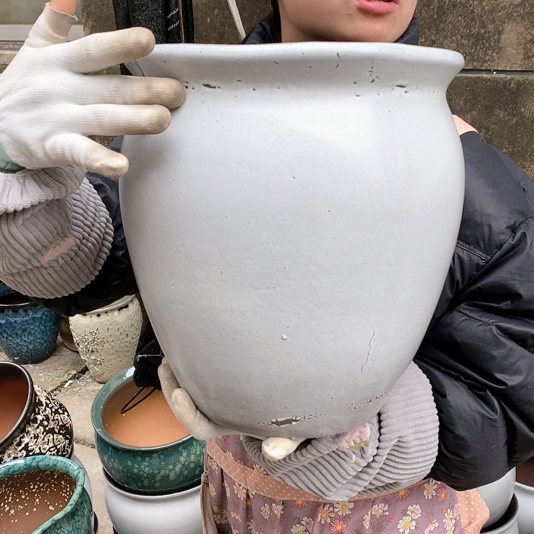 紫砂花盆大瑕疵口27高30