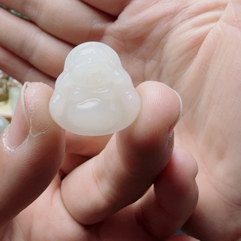 和田玉颈饰未镶嵌20尺寸