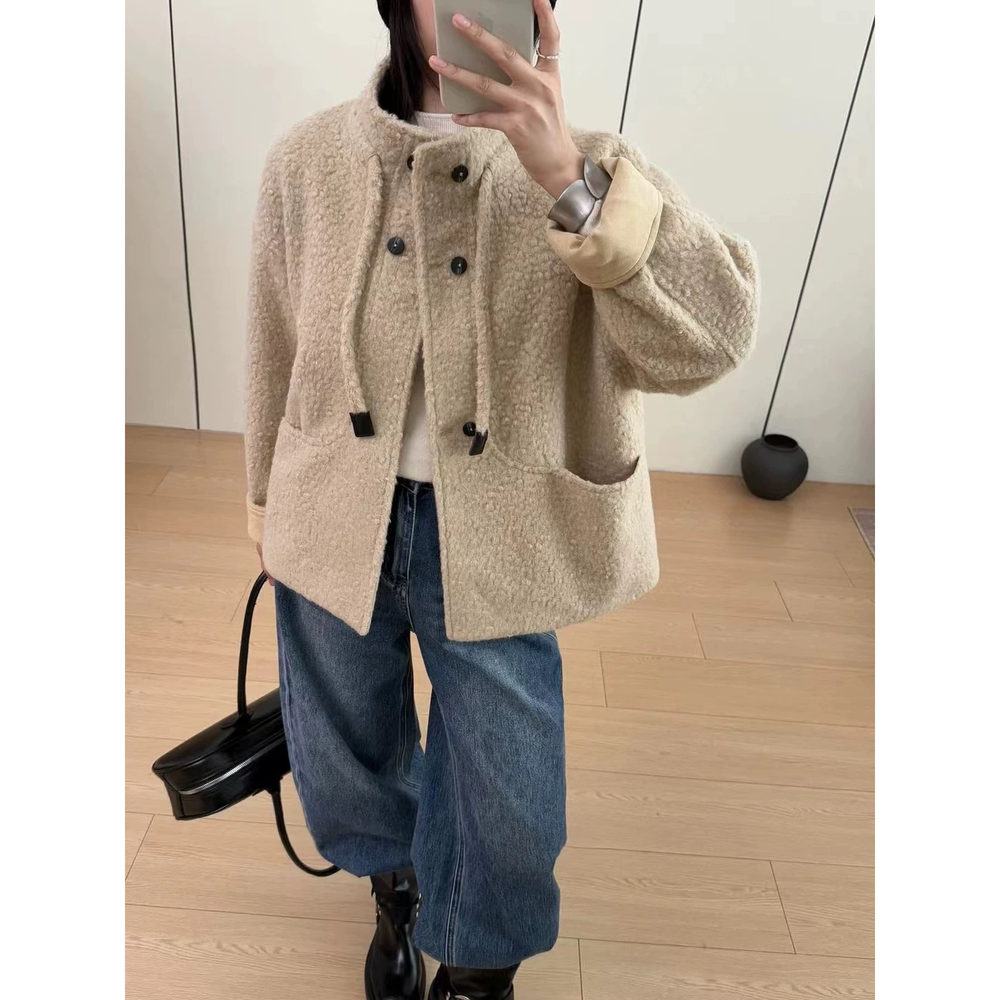 597双排口卡色外套样衣