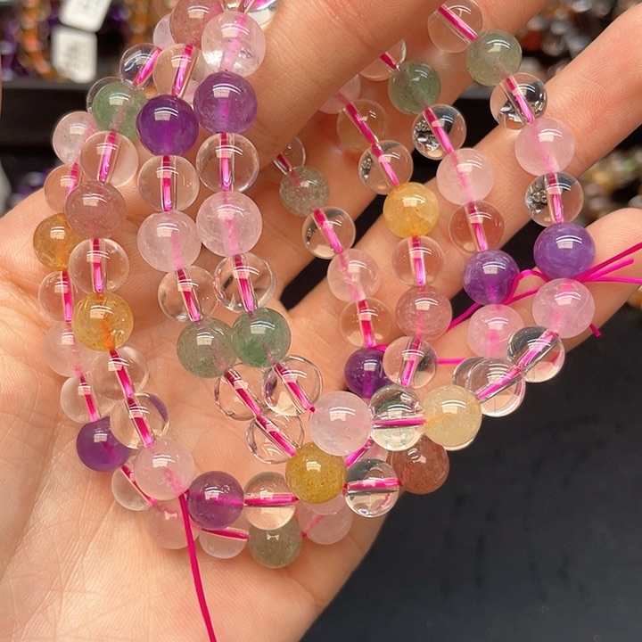 水晶手链未镶嵌3多宝8mm