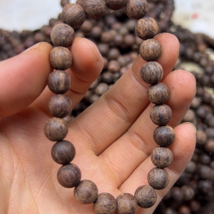 降真香手串/手链降真香08圆珠黄白油23颗