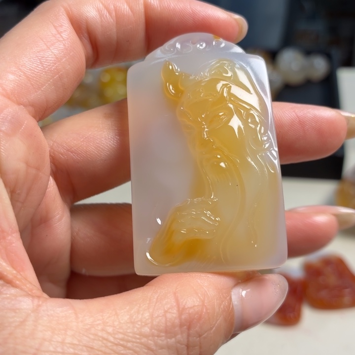 玛瑙/玉髓未镶嵌吊坠(不含链)