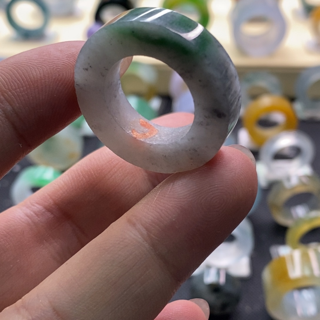 定制翡翠未镶嵌翡翠戒指16-29