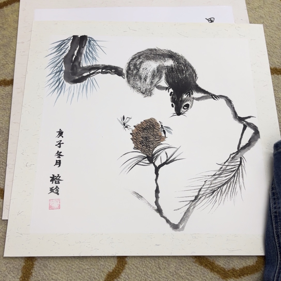 国画38-38卡纸作品艺