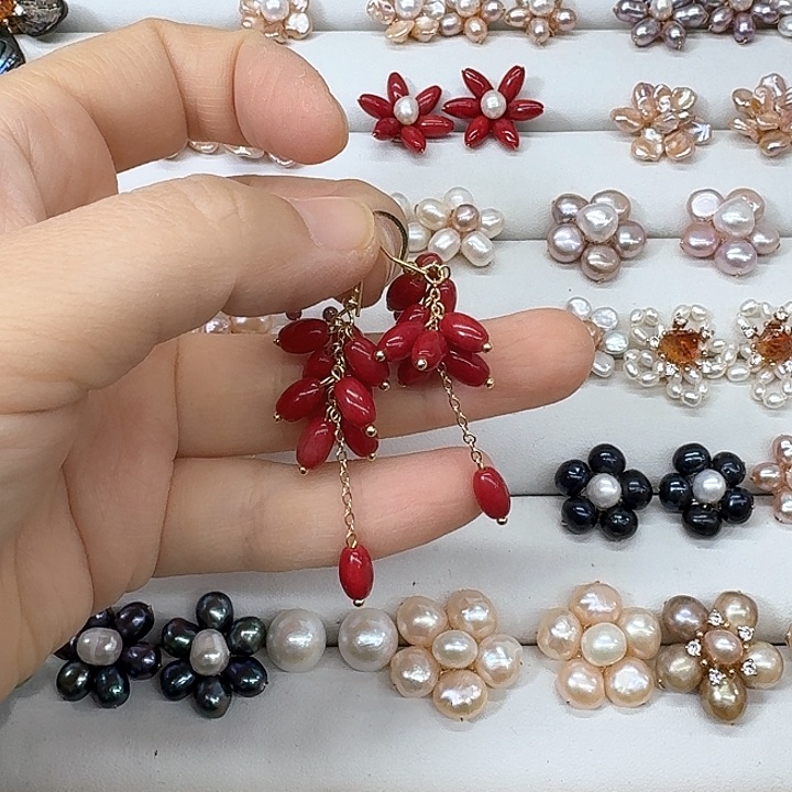 淡水珍珠发饰银S925镶嵌