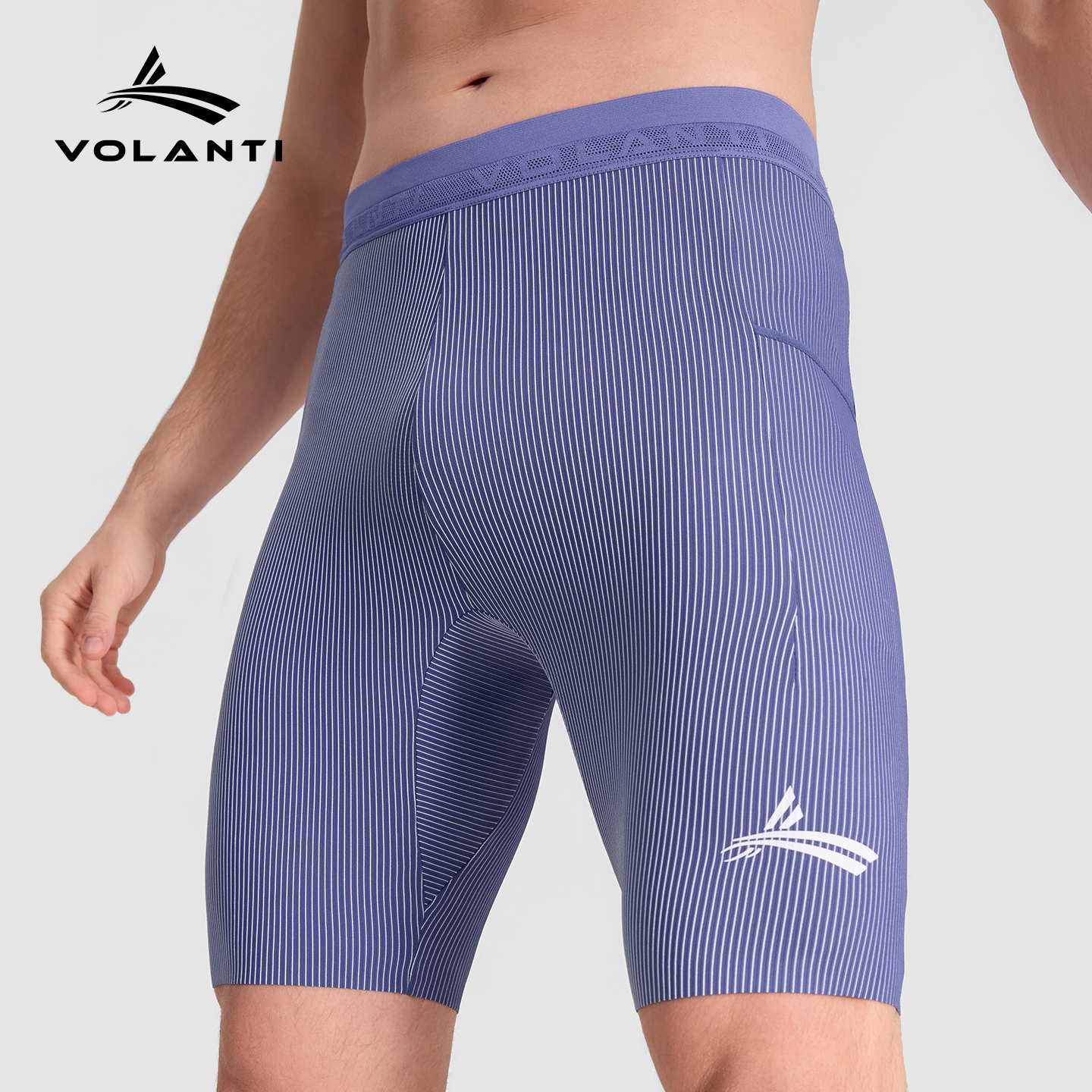 沃兰迪螺纹紧身短裤裤子跑步运动速干五分裤压缩裤后拉马拉松