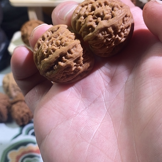 文玩核桃把件34平谷九龙