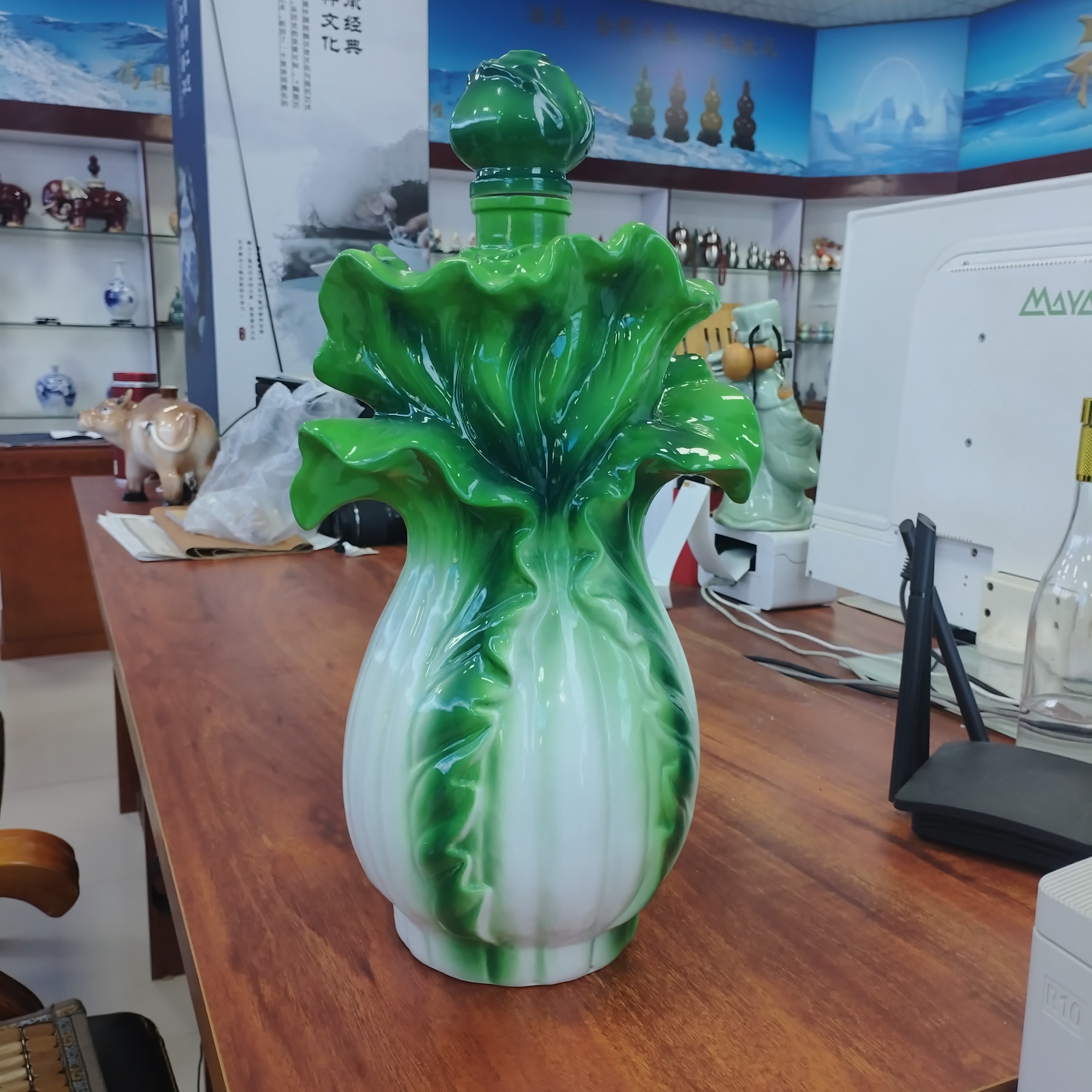 景德镇10斤装大白菜陶瓷空酒坛