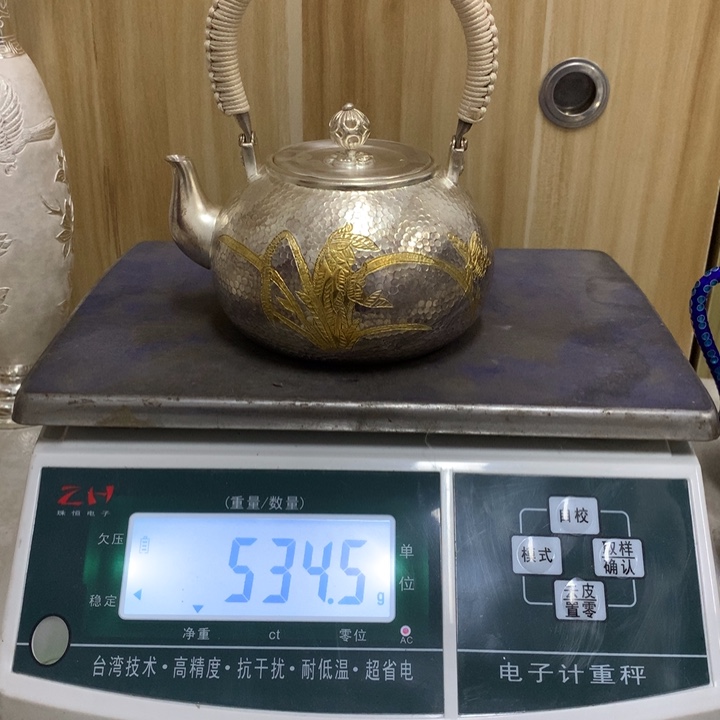 足银999兰花烧水壶600容量