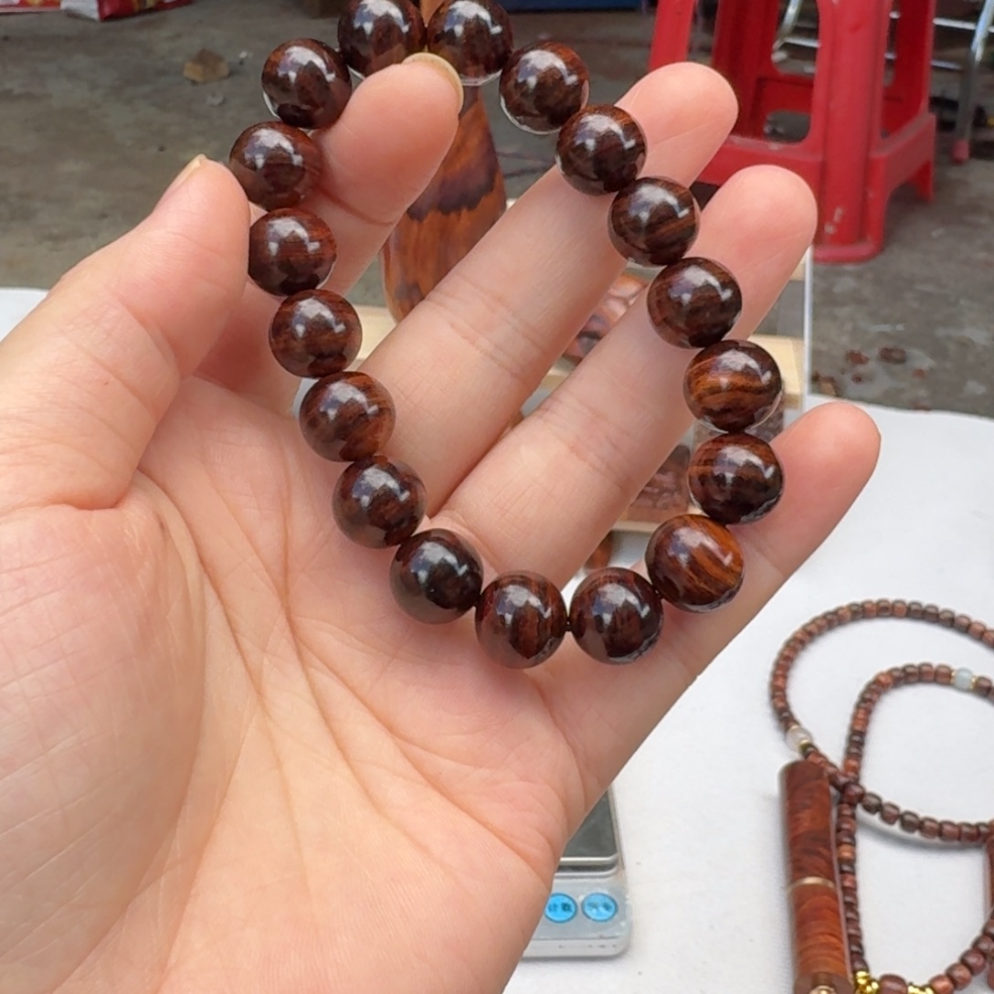 黄花梨/降香黄檀手串/手链精品海南黄花梨紫油梨1.2手串