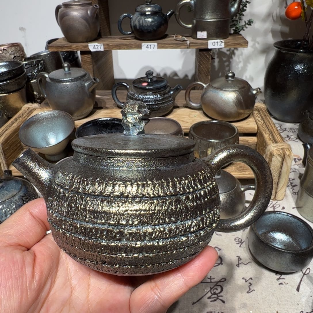 壶皇*建水紫陶紫泥柴烧壶