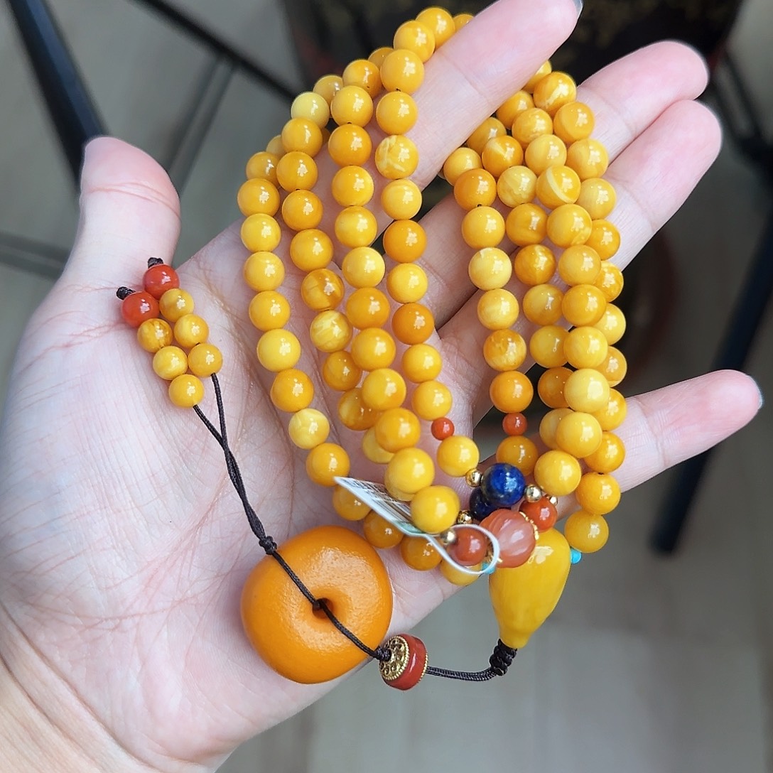 未镶嵌颈饰琥珀7Ｍ108蜜蜡