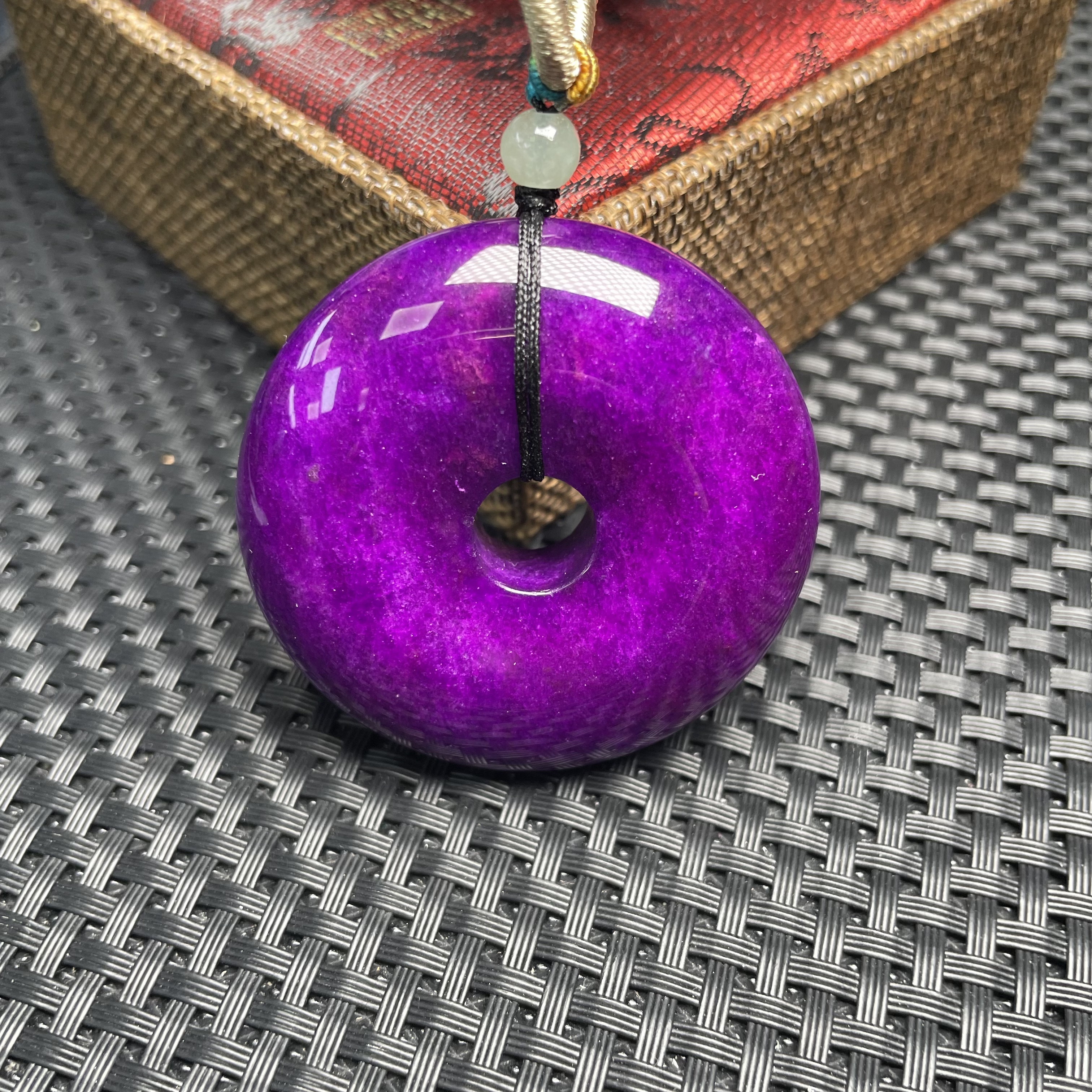 紫色平安扣/QW3272-精致吊坠女士