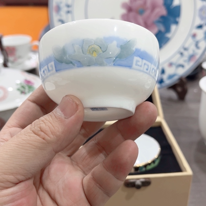 壶釉下五彩的瓷器和瓷器